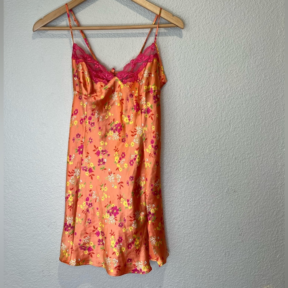 Victoria’s Secret Vintage Satin Floral Slip, M
